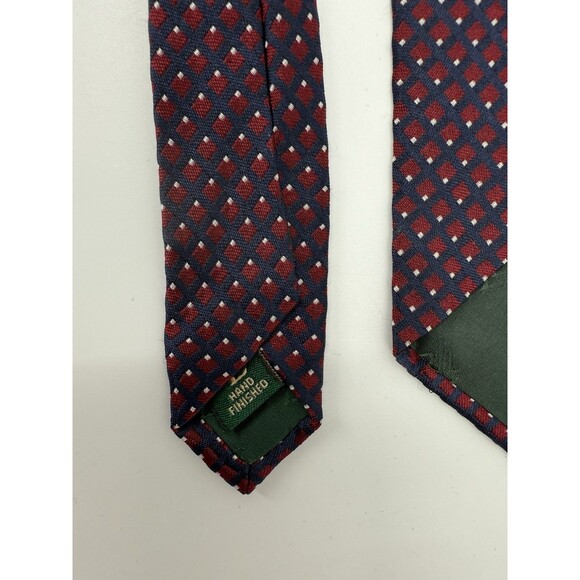Lauren Ralph Lauren Tie Men Red Blue Silk Classic 4" Wide Designer Necktie USA - Picture 1 of 8
